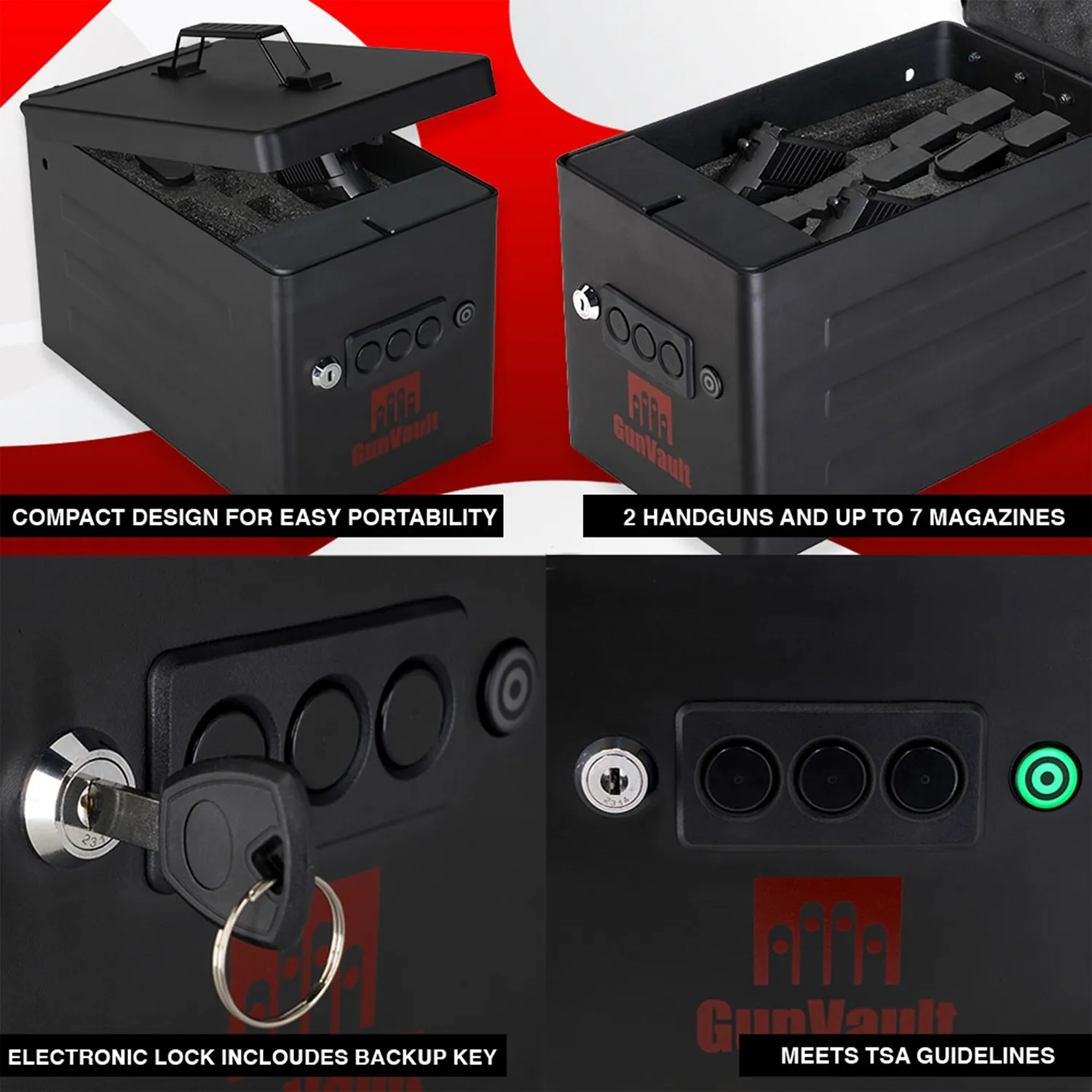 GunVault RangeVault Handgun Safe GVRV100BK